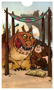 httyd_tarot__four_of_wands_by_crownflame-d9kpowz