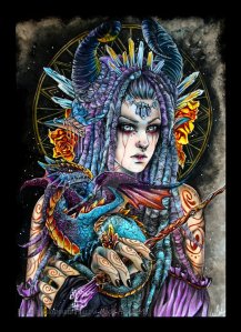 queen_of_wands___78_tarot_mythical_by_hollow_moon_art-dc1jdt9